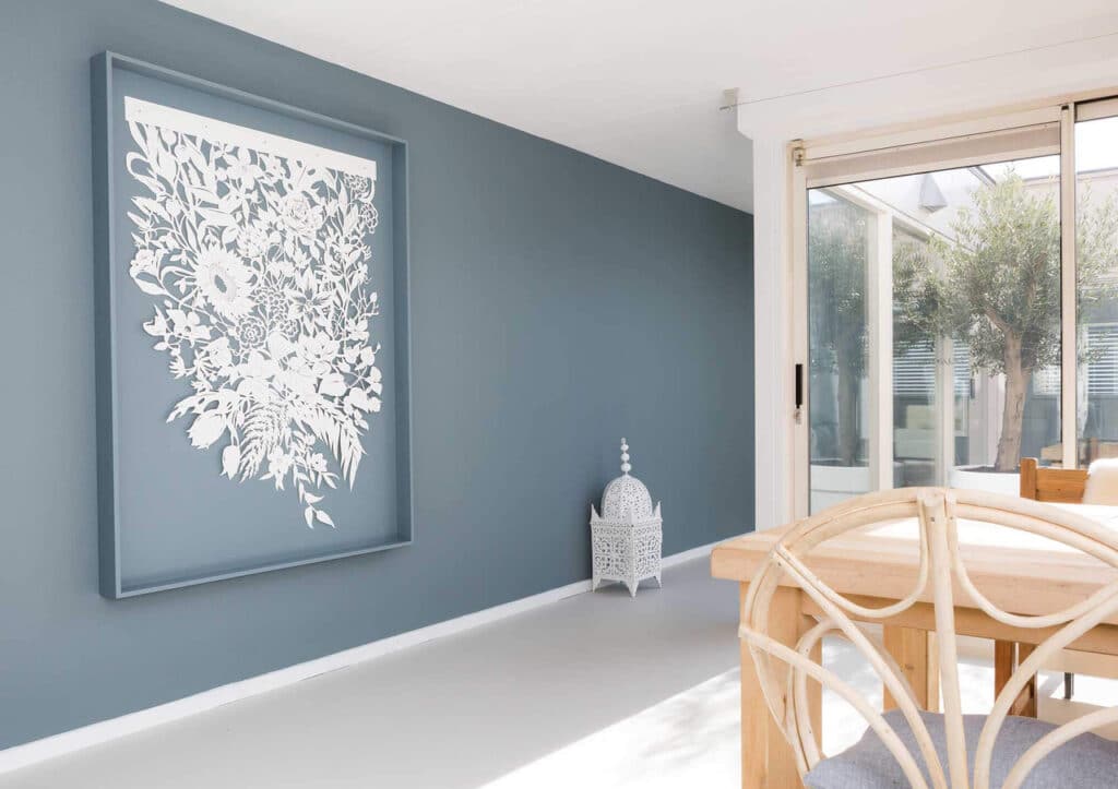 Papiersnijkunst wanddecoratie VT wonen weer verliefd op je huis